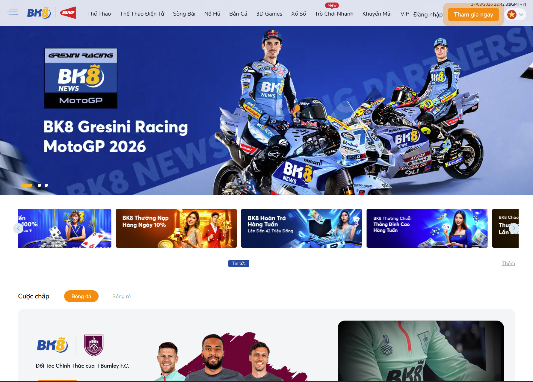 Link vào nhà cái Bk8.com hay còn gọi là Bk8vn mới nhất năm 2026