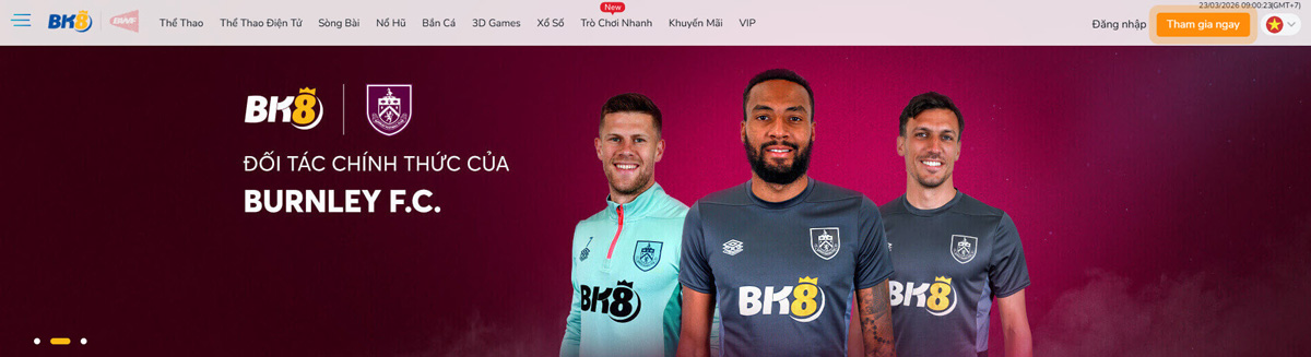 Bước 1: Truy cập trang chủ BK8